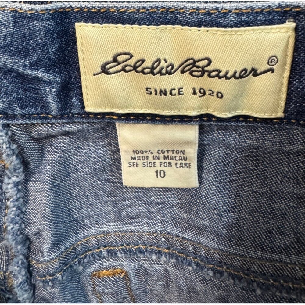 Eddie Bauer Womens Blue Denim Jeans Size 10 Mid-Rise Straight-Leg 100% Cotton - Picture 4 of 10
